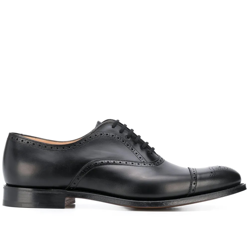 Church’s Weymouth Custom Grade Oxford Brogue Dress Shoes Black Sz 6 UK / 7 NWOB